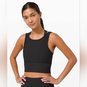 Lululemon Power Pivot Ribbed Black Tank